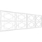 Ekena Millwork Set of Four Panels for 94 1/2"W x 28 1/4"H Lakewood Fretwork Wainscot Wall Paneling WPKP14X01X47LWD - alternate 1